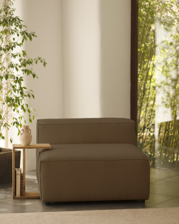 Corduroy armchair in taupe brown color, measuring 110x90cm.