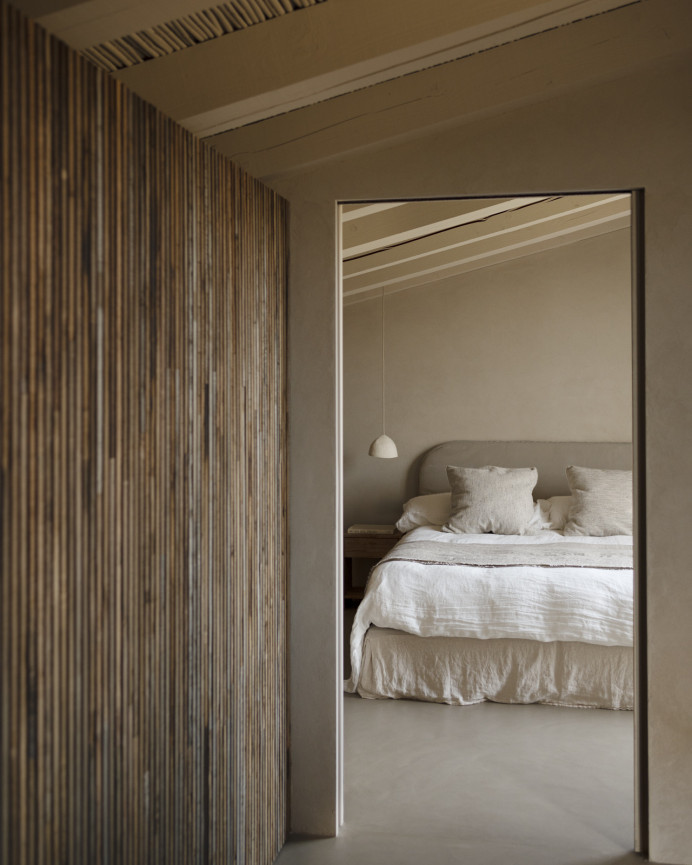 Upholstered headboard with removable cover in brown taupe corduroy fabric, available in various sizes.