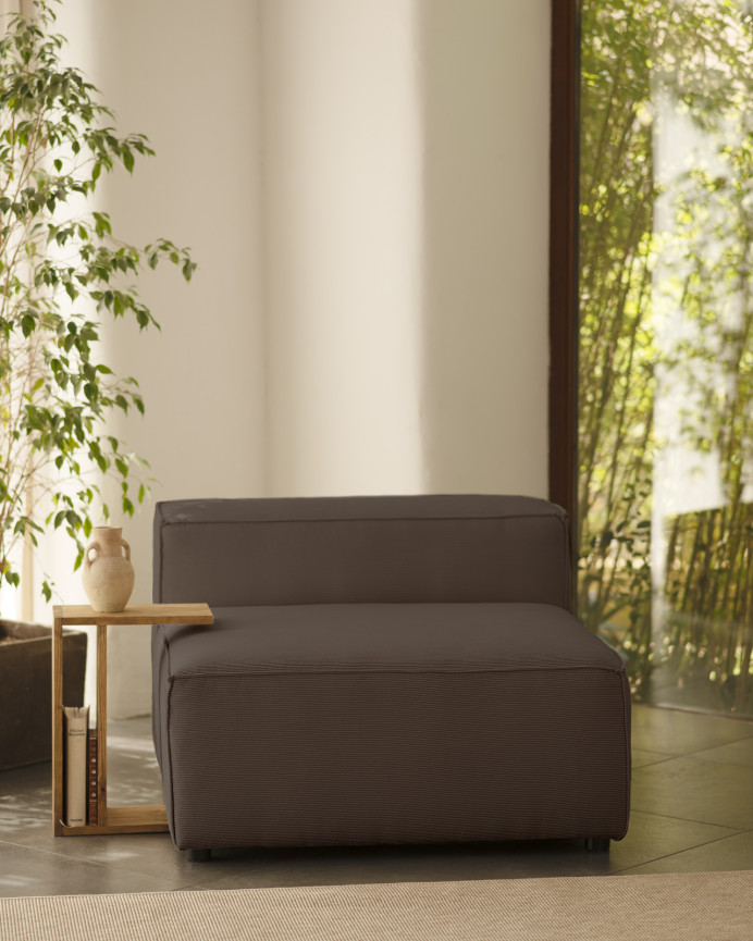 Dark gray corduroy armchair measuring 110x90cm.