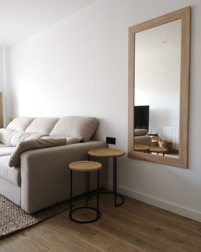 Dark oak wood effect mirror in various sizes
