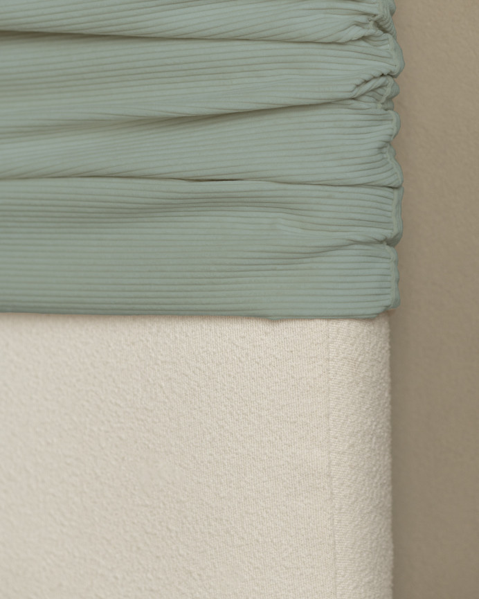 Removable upholstered headboard in teal velvet in various sizes
