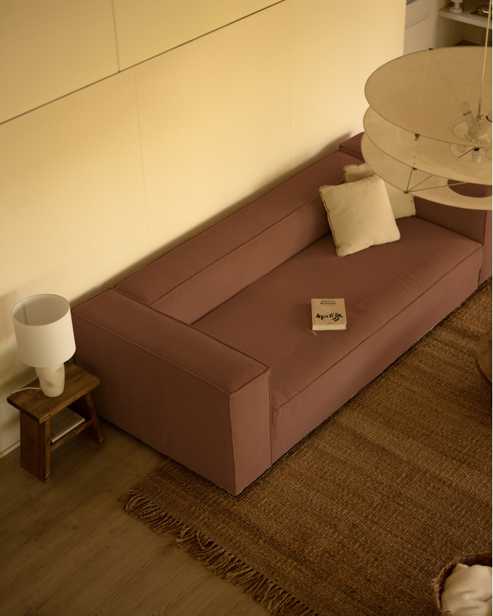 Coral corduroy sofa various sizes