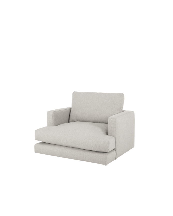 Light gray armchair, 105cm in size.