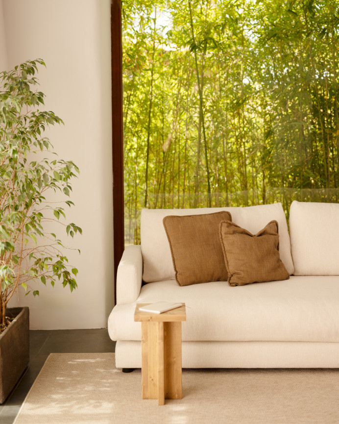 White broken straight tone 216cm sofa