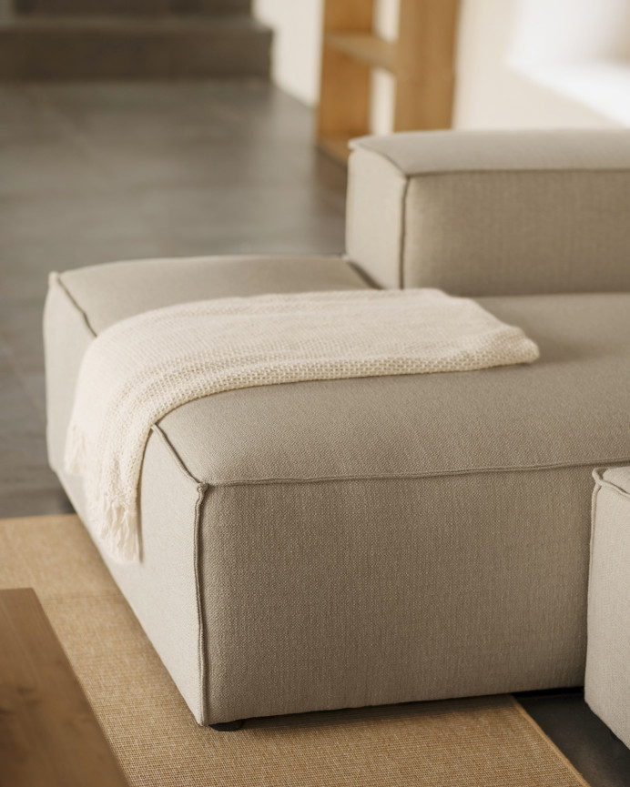 Sofa with light gray chaise longue in various sizes.