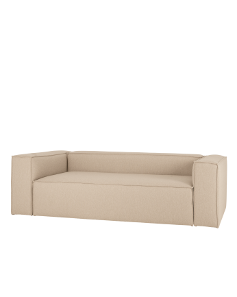 Beige-colored sofa of various sizes