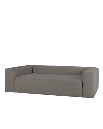 Dark gray bouclé sofa available in various sizes