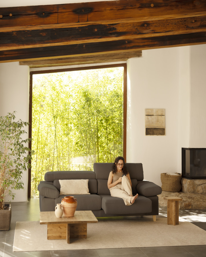 Dark gray sofa in various sizes