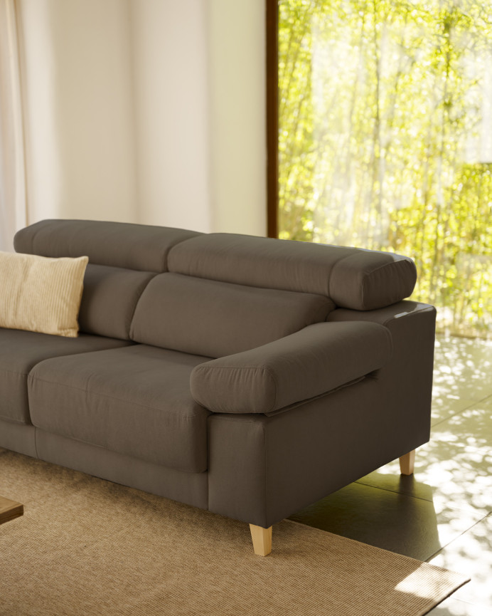 Dark gray sofa in various sizes
