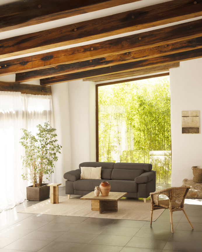 Dark gray sofa in various sizes