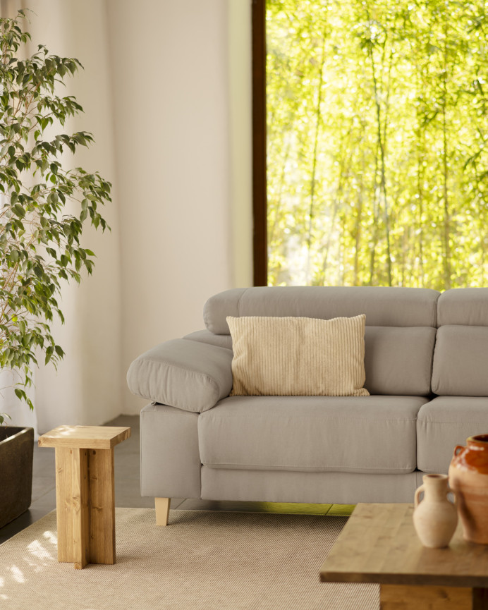 Light gray sofa available in multiple sizes.