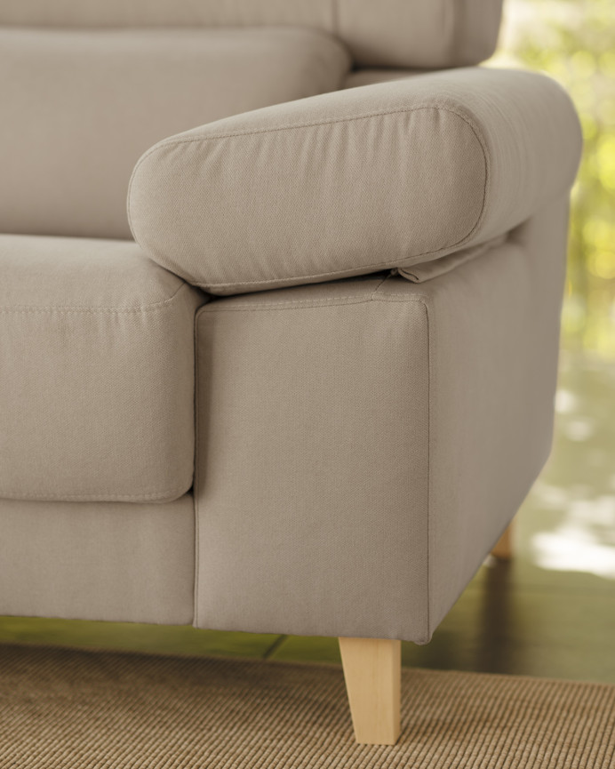 Light gray sofa available in multiple sizes.