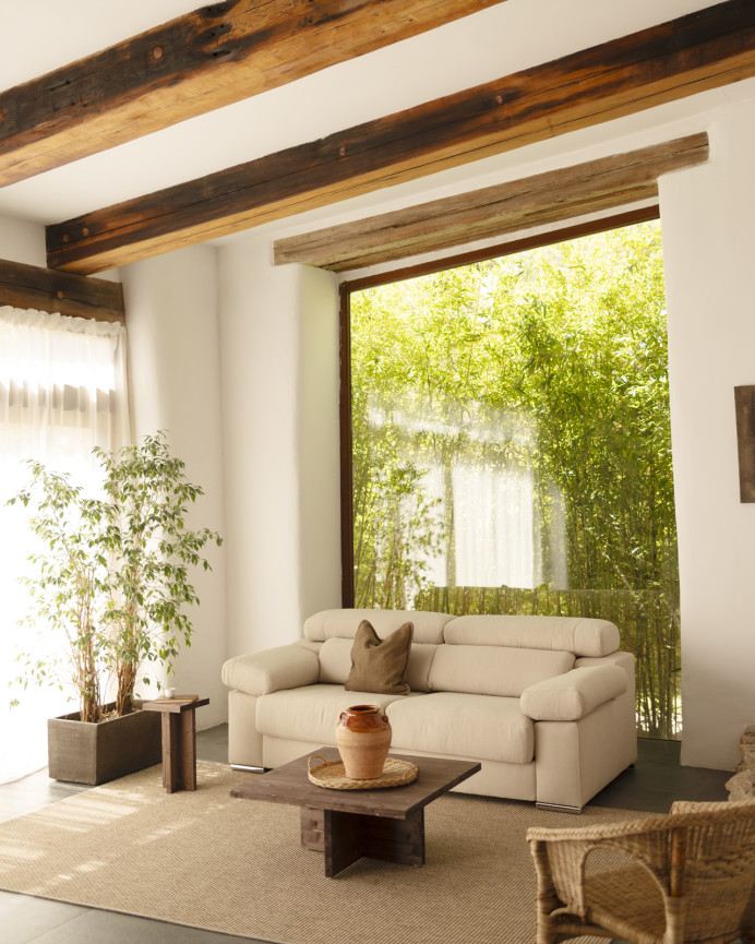 Beige sofa in various sizes.