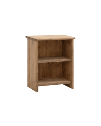 Solid dark oak wood bedside table measuring 50x42cm