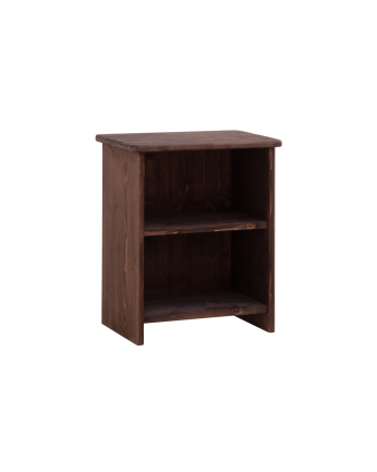 Solid walnut wood bedside table measuring 50x42cm