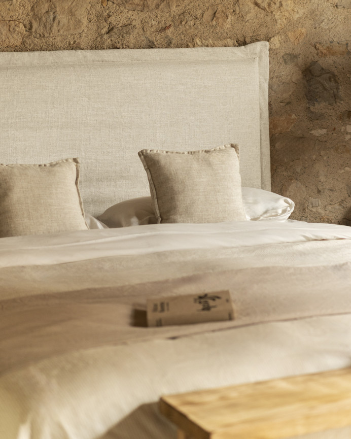 White linen headboard cover of various sizes