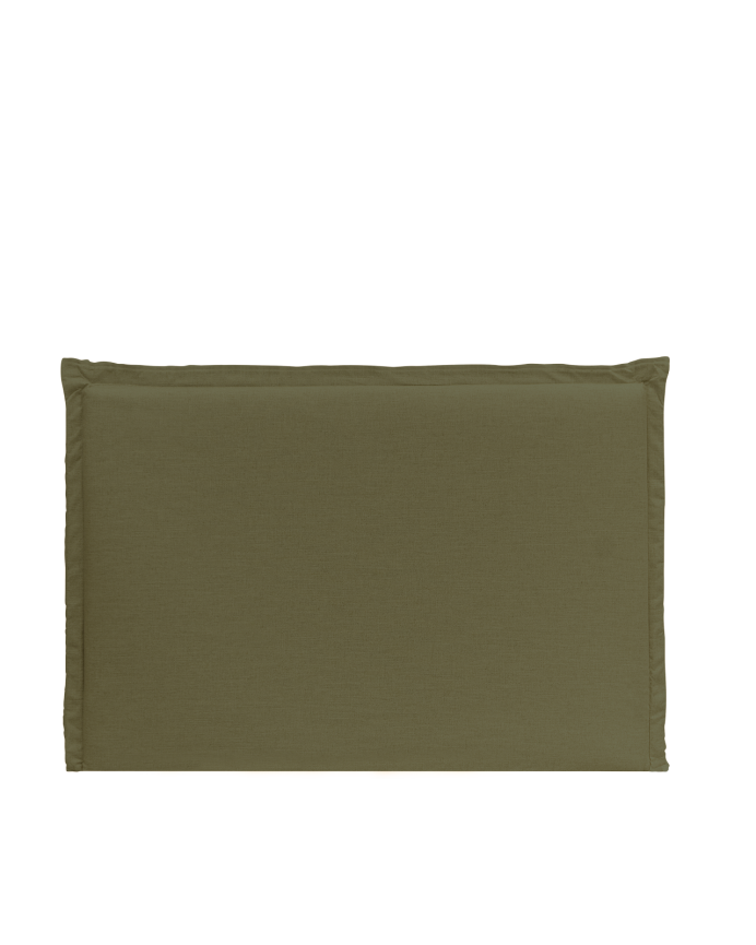 Green linen headboard cover in various sizes