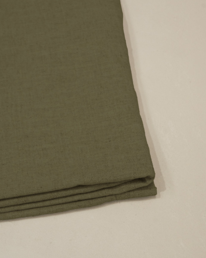 Green linen headboard cover available in various sizes.