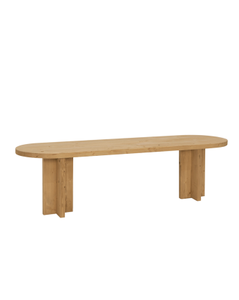 Solid wood bank in medium oak tone of various sizes.