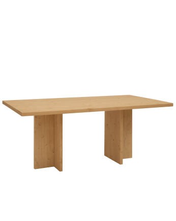 Solid wood dining table in medium oak tone available in various sizes