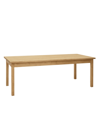 Solid wood dining table in medium oak tone available in various sizes