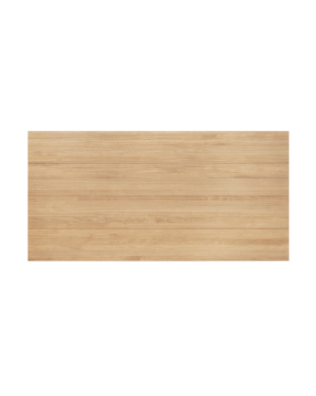 Solid wood headboard in medium oak tone of various sizes.