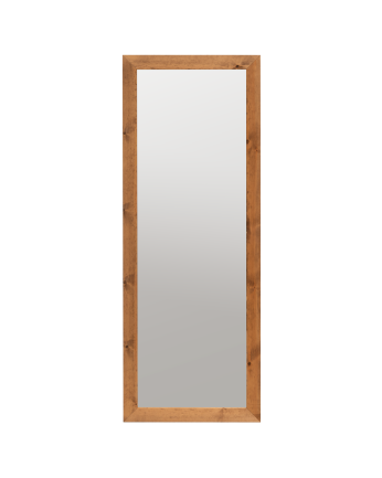 Rectangular pine wood mirror in natural tone measuring 60x160cm.