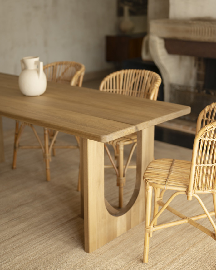 Solid poplar wood dining table available in various sizes