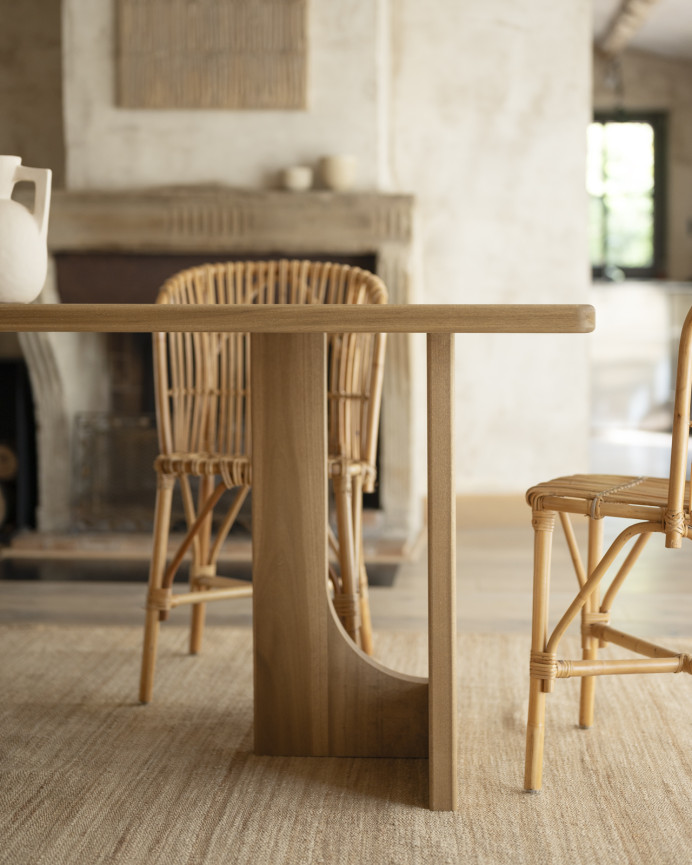 Solid poplar wood dining table available in various sizes