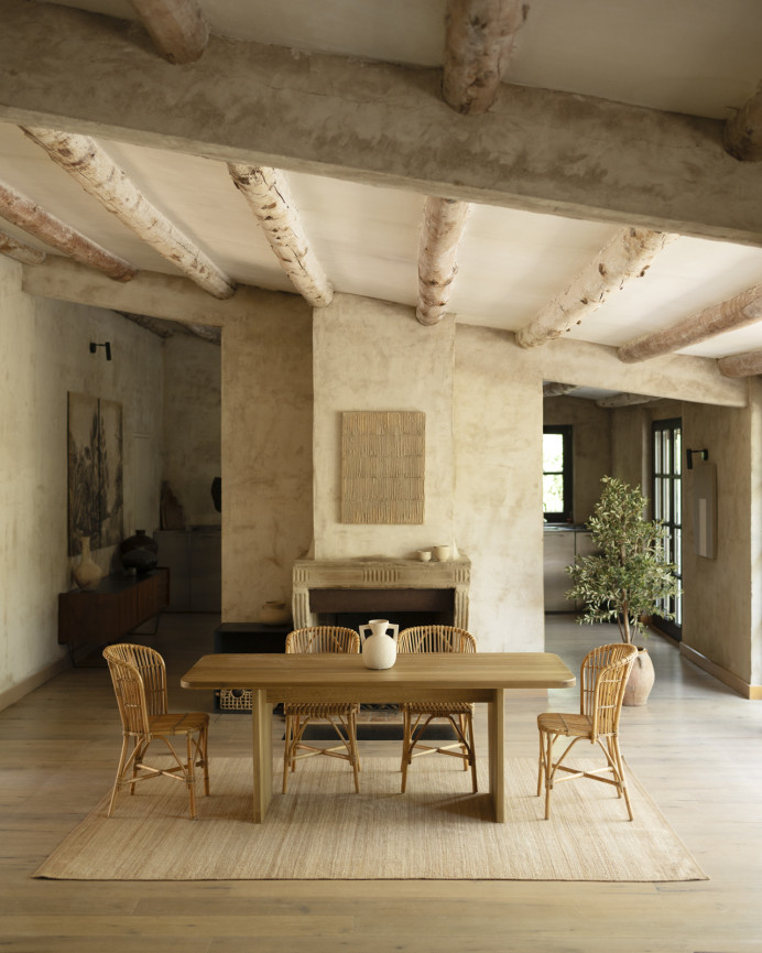 Solid poplar wood dining table available in various sizes