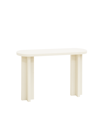 Microcement console in a broken white tone, 120x80cm.