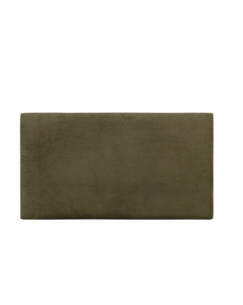 Upholstered headboard in green color of various sizes.