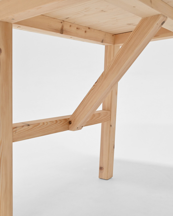 Solid wood dining table in white tone available in various sizes