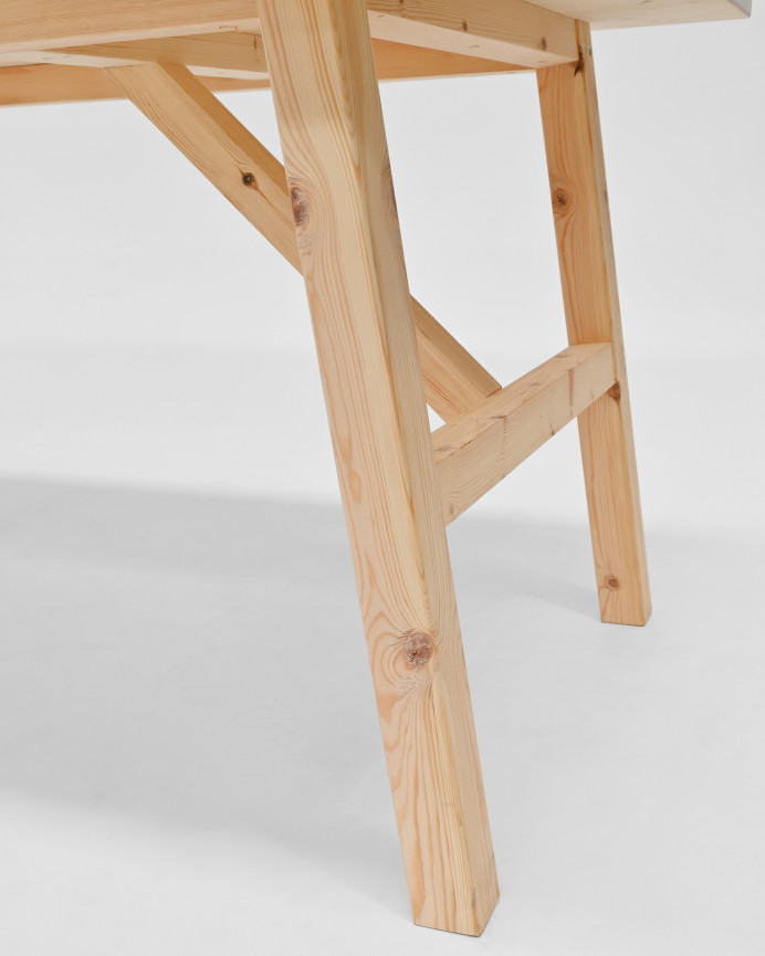Solid wood dining table in white tone available in various sizes