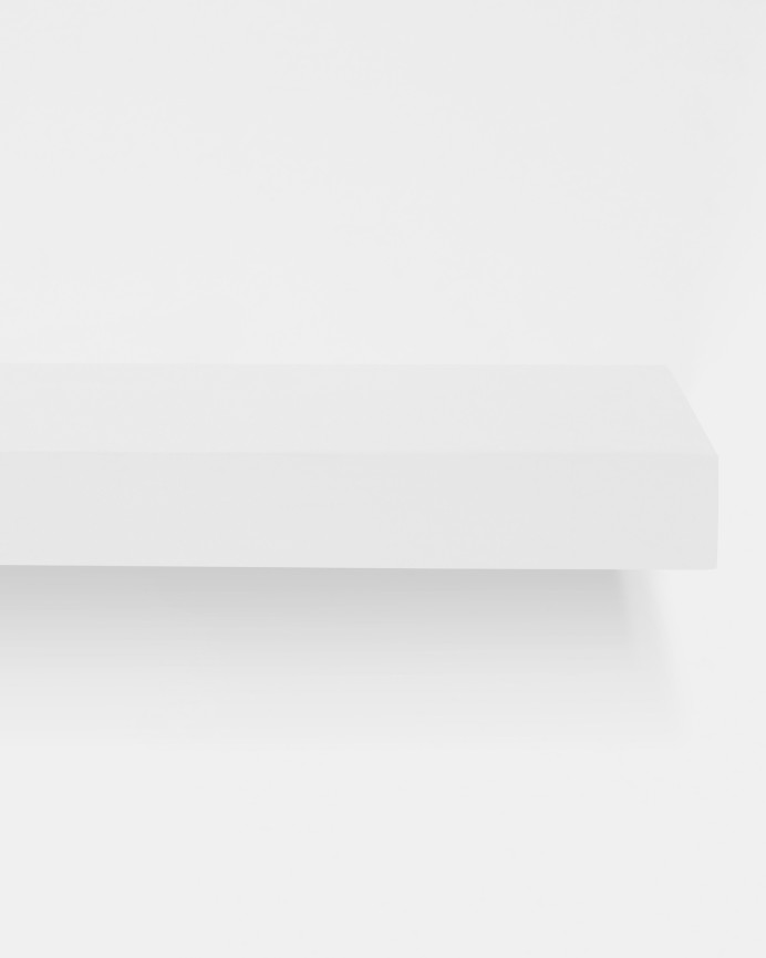 Solid wood floating shelf in white finish, various sizes