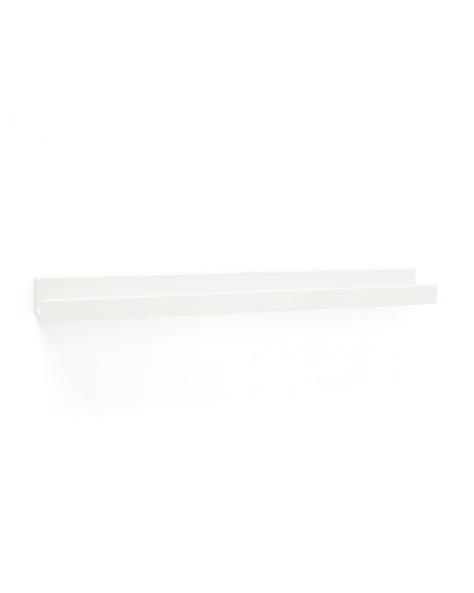 Pack of 2 solid wood floating white tone shelves various sizes