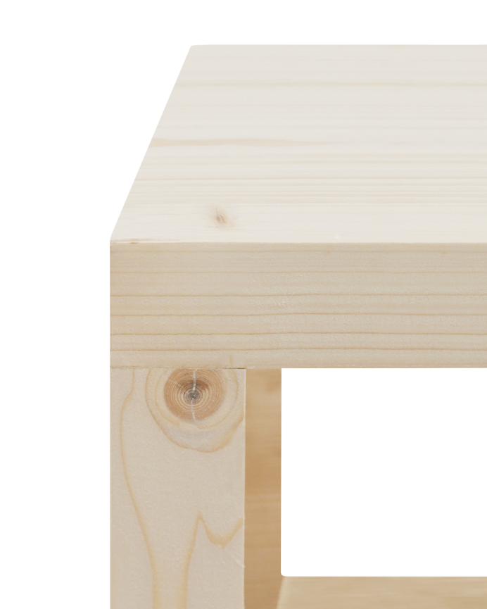 Solid wood TV stand in natural tone, available in various sizes.