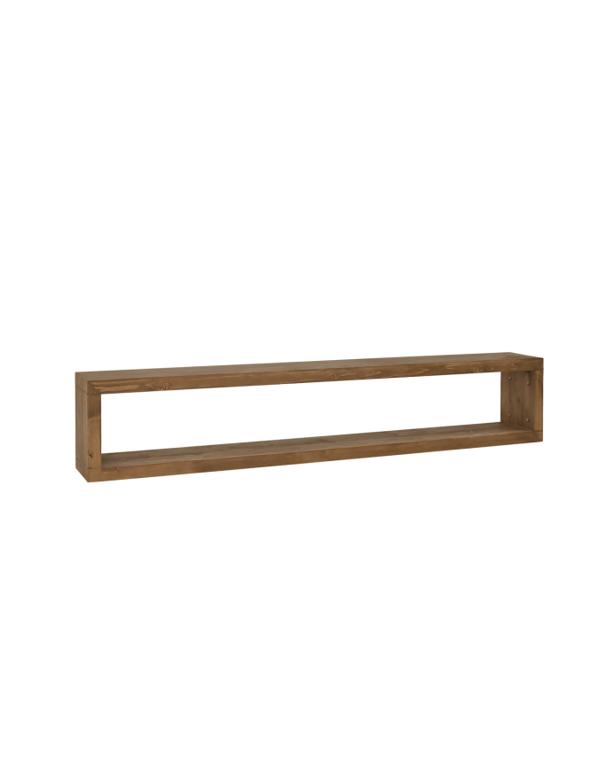 Solid wood TV stand in a dark oak tone of various sizes.