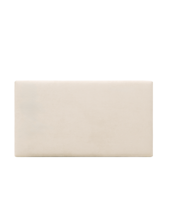Upholstered headboard in off-white color available in various sizes.