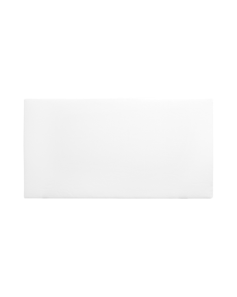 Upholstered headboard in smooth white faux leather in various sizes