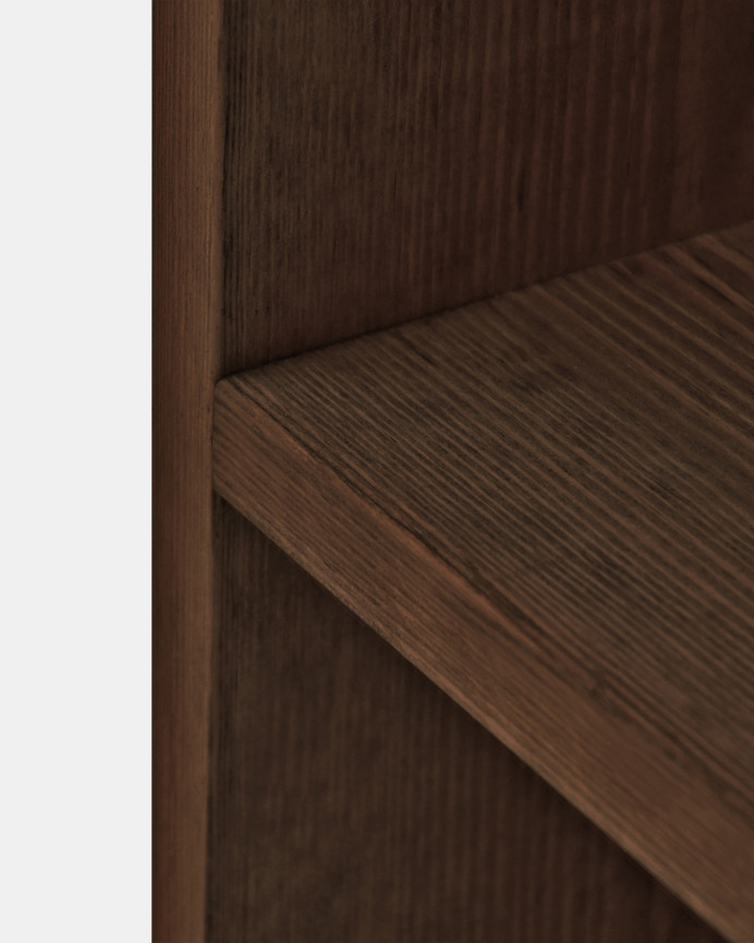 Solid walnut wood bedside or side table measuring 60x20cm.