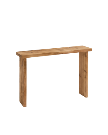 Rustic solid wood console table of 109x80cm