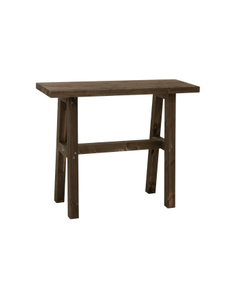 Solid walnut wood console table measuring 100x80cm.