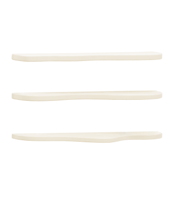 Pack 3 microcement shelves in off-white tone of 100cm.