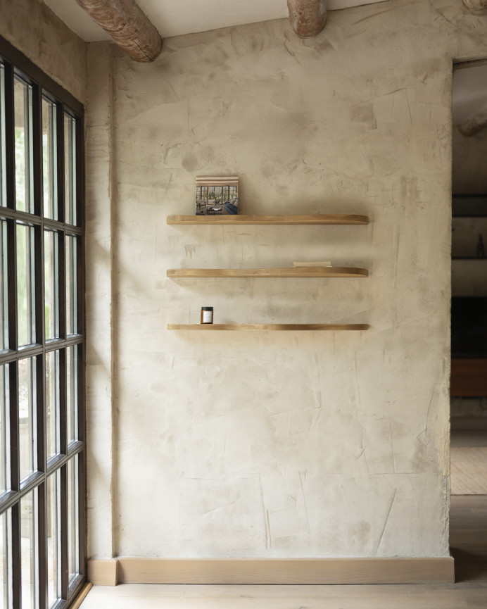 Pack 3 solid poplar wood shelves of 100cm.
