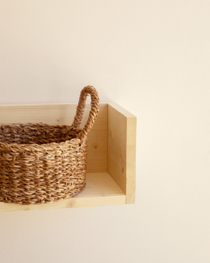 Solid wood bookcase in natural tone available in various sizes
