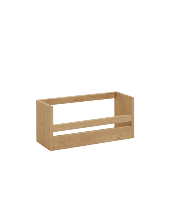 Solid wood shoemaker shelf in medium oak tone of various sizes