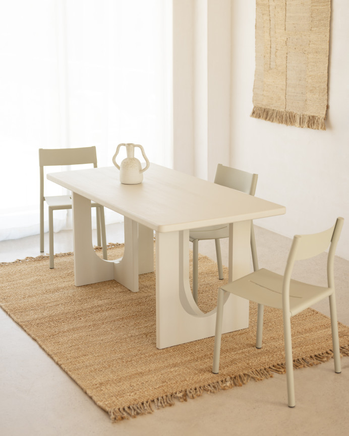 Microcement dining table in various sizes.