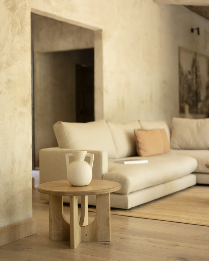 Solid poplar wood coffee table available in various sizes.