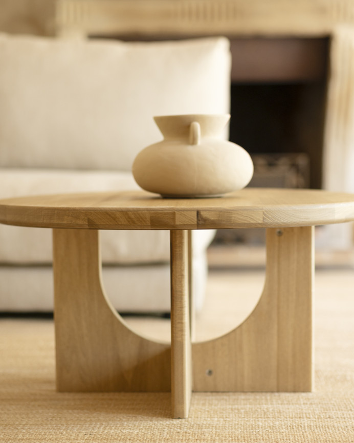 Solid poplar wood coffee table available in various sizes.